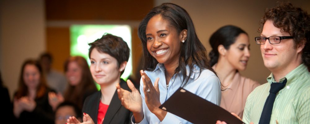 Students applauding