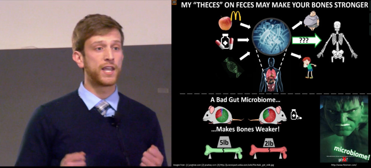 Jason Guss presenting his three-minute thesis