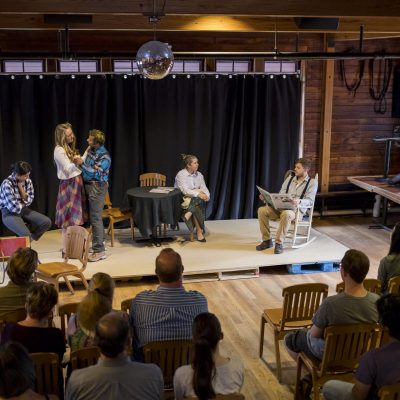 Students and community members came together for a performance at the Big Red Barn.