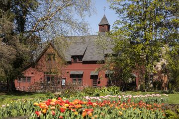 Big Red Barn in spring