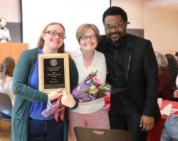 Jayme Kilburn, Sara Warner, and Elaigwu Ameh