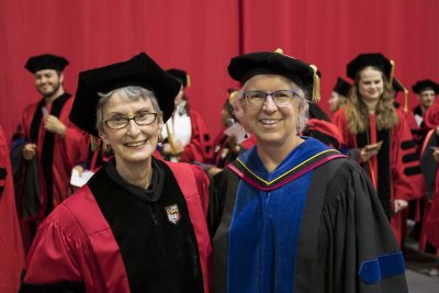 Pamela Strausser with Graduate School Dean Barbara A. Knuth