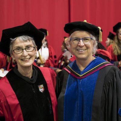 Pamela Strausser with Graduate School Dean Barbara A. Knuth