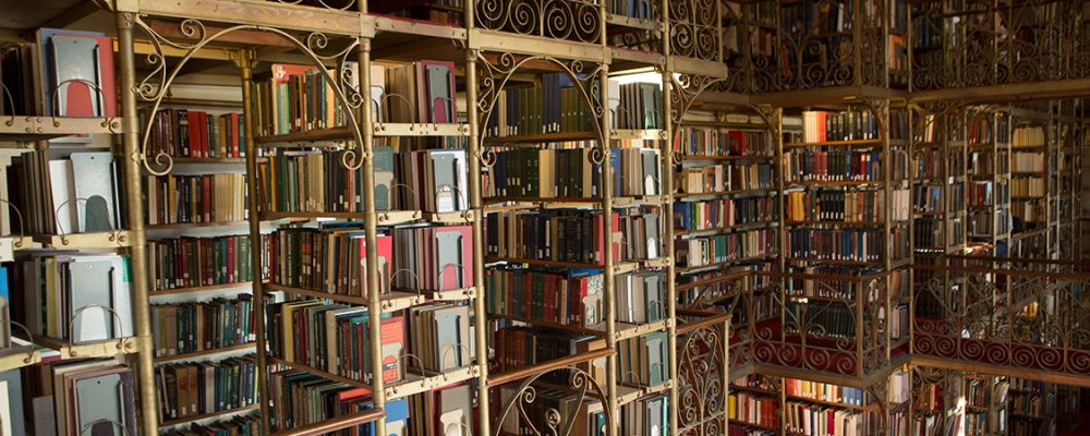 Library bookshelves