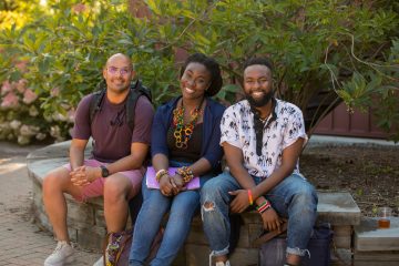 Three students at the 2019 New Student Mix and Mingle