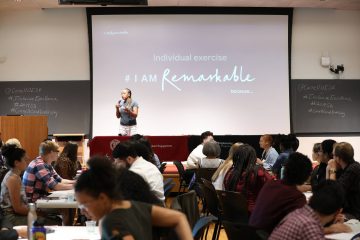 Francine Marquis of Google speaking during the #IamRemarkable workshop