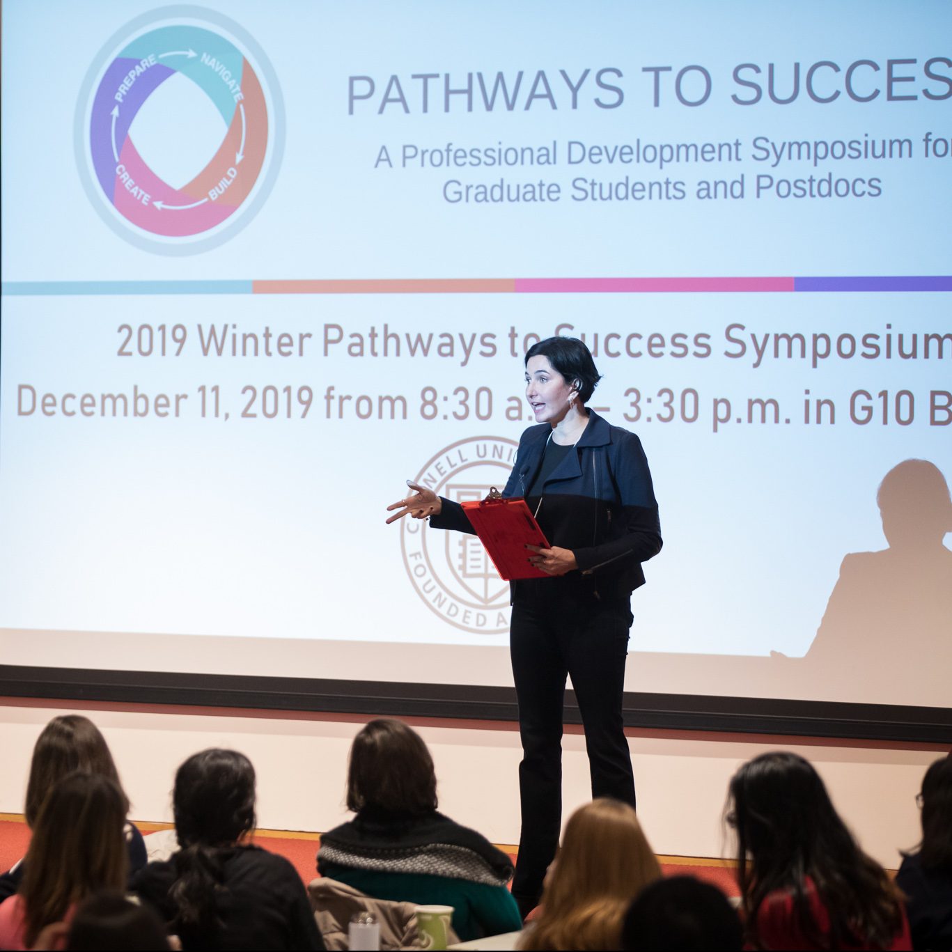 Eliza VanCort presents a workshop at the Winter 2019 Pathways to Success Symposium