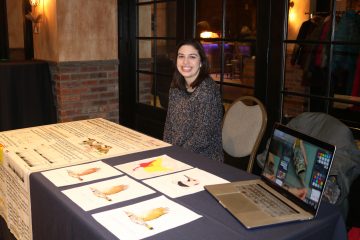 Stepfanie Aguillon presents her research at an AAUW event