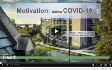 Screen capture of Motivation During COVID-19 presentation