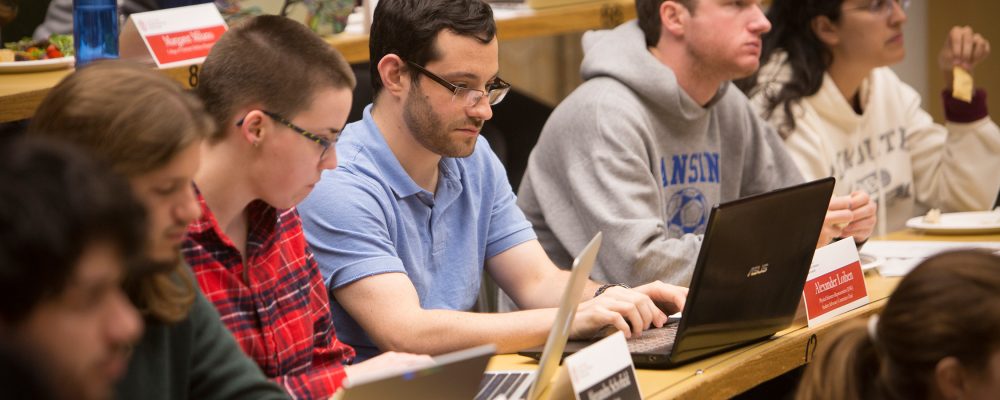 Students at a GPSA meeting