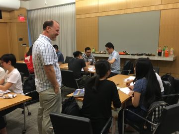 ELSO instructor Nathan Lindberg with students