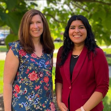 Professor Cindy Leifer and doctoral candidate Karla García-Martínez