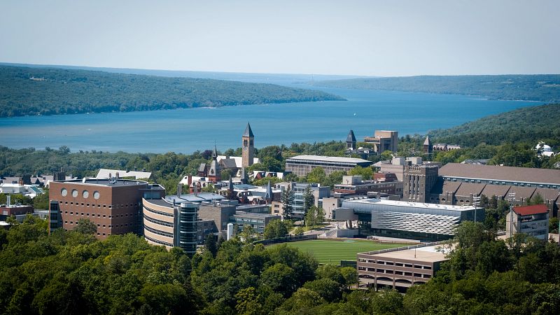 Aerial view of Cornell's Ithaca campus