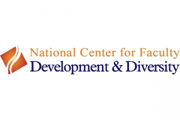 National Center for Faculty Development & Diversity logo with orange diamond