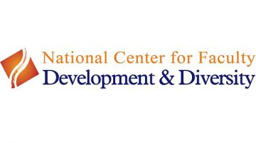 National Center for Faculty Development & Diversity logo with orange diamond