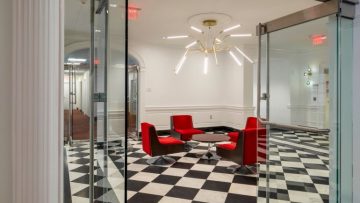 A space inside the newly renovated Martha Van Rensselaer Hall