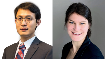 Xiangkun (Elvis) Cao, Ph.D. '21, and Berit Goodge, Ph.D. '22