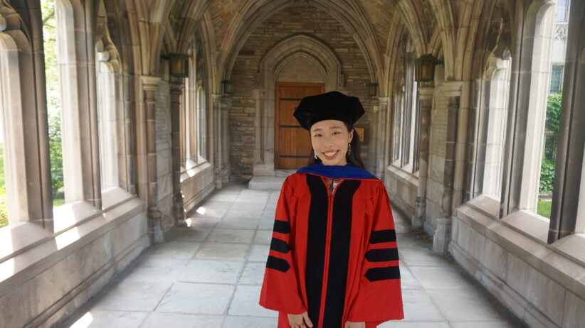 Yun Ha Hur in Ph.D. regalia