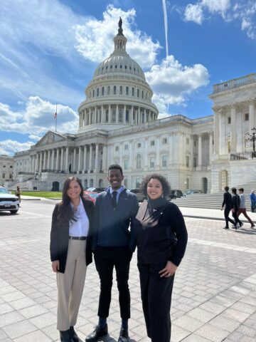 Reah Chiong, Joshua Jones, and Drea Darby at the Capitol in D.C.