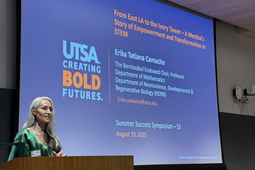Erika Tatiana Camacho gives the alumni keynote at the 2025 Summer Success Symposium