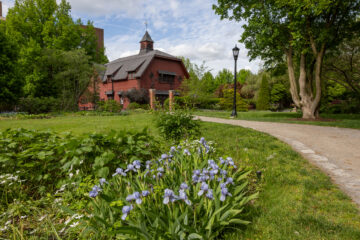 The Big Red Barn in spring