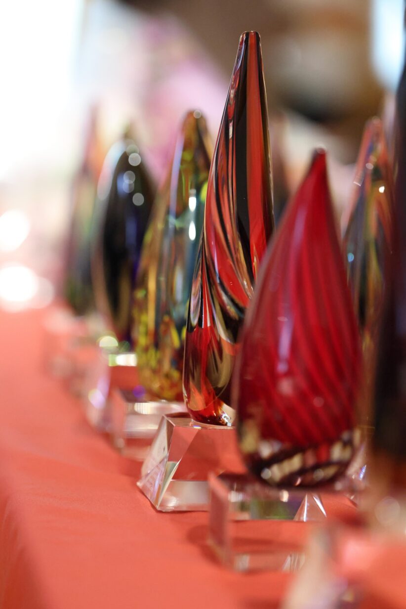 The 2026 Excellence and Inclusion Awards are lined up on table.