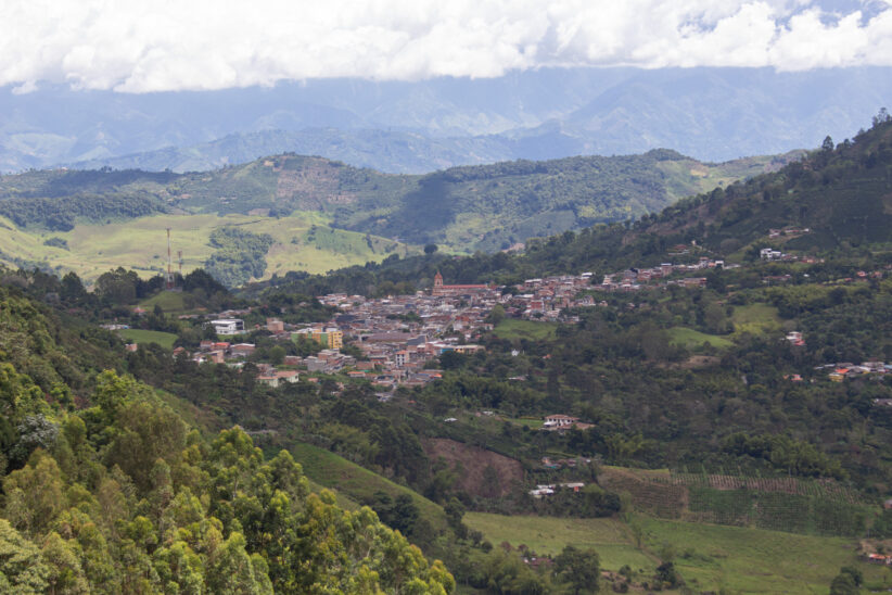 A town nestled in the Colombian Andes